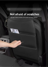 Leather Car Seat Back Protector Waterproof Kick Mat