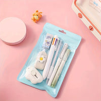 7pcs/set Cute School Supplies Gift Box - Durable and Diverse Stationery Set, Suitable for Students to Use