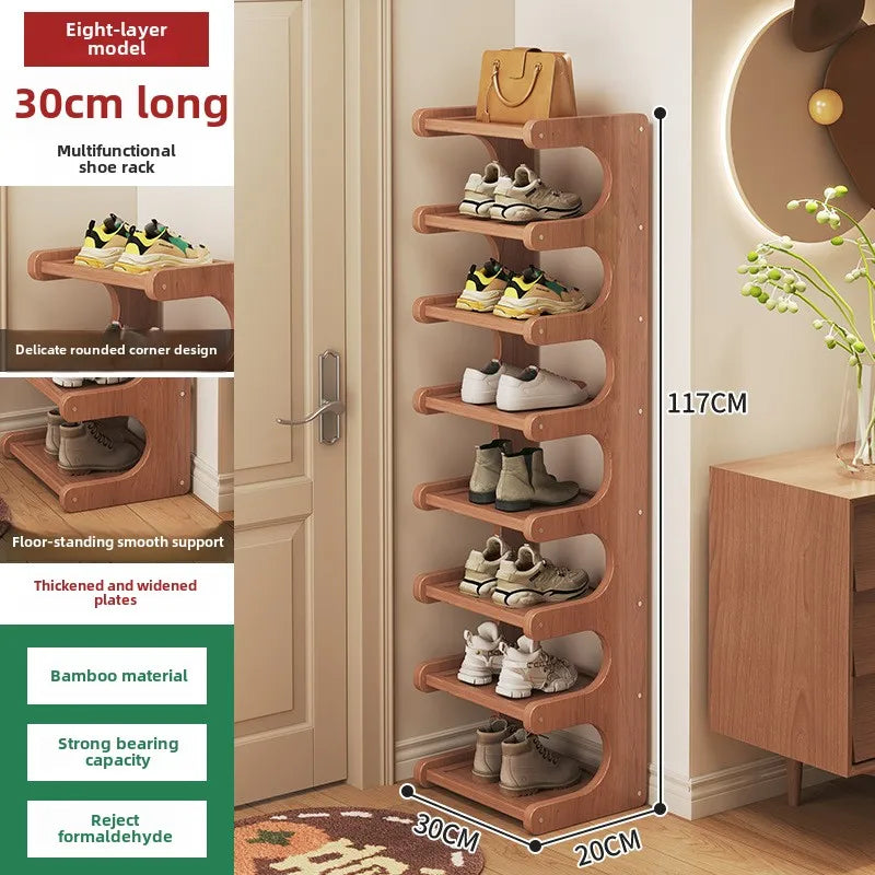 Shoe rack, home dormitory corner, small narrow style, multi-layer storage rack, entrance door, rental shoe cabinet