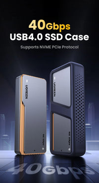 UGREEN 40Gbps NVMe SSD Case SSD Enclosure M.2 to USB4.0 Adapter for M.2 NVME PCIE Built-in Cooling Vest Aluminum Case
