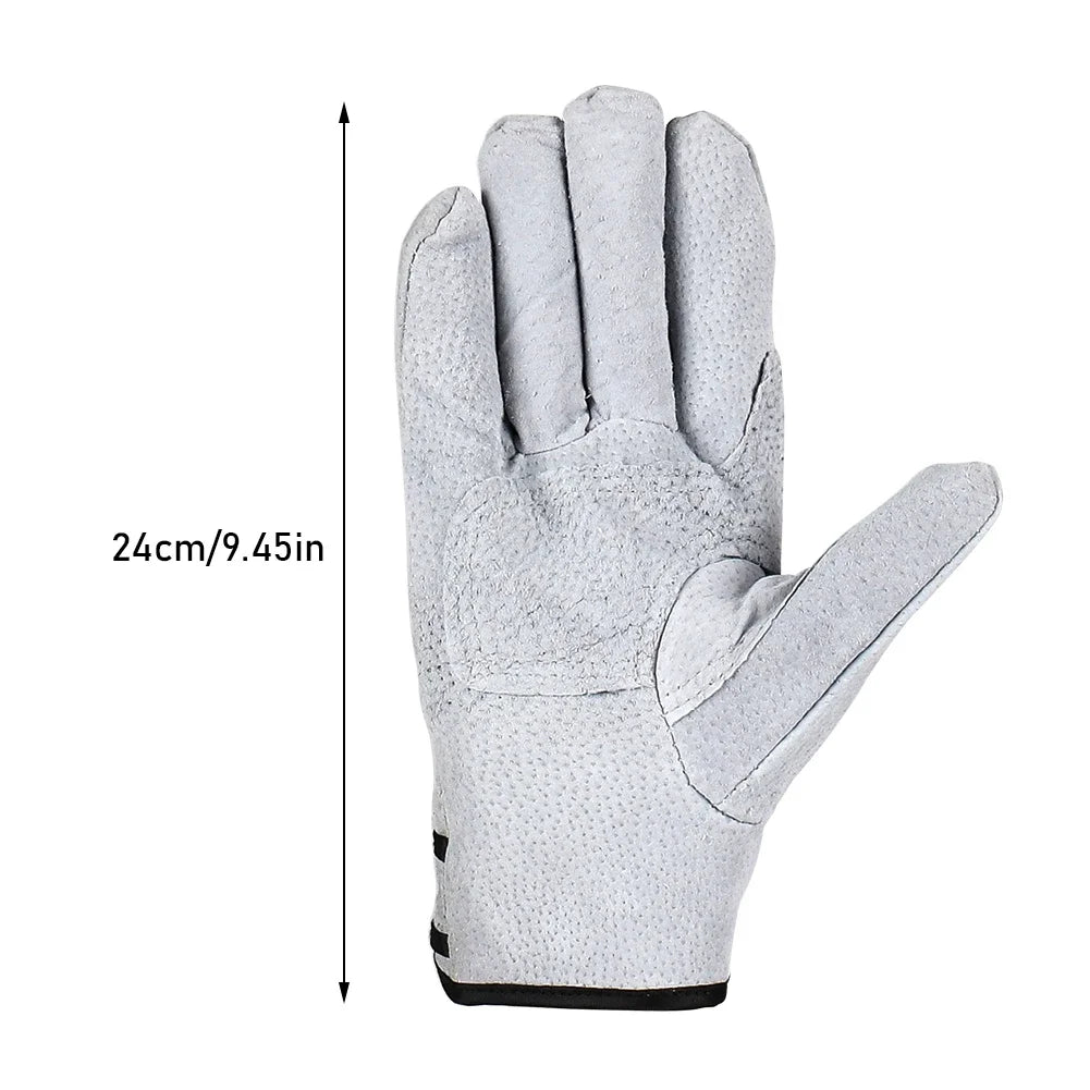 Work Gloves Cowhide Leather Welding Gloves Heat Resistant Security Protection Safety Work Gloves for Welder Cutting Gardening