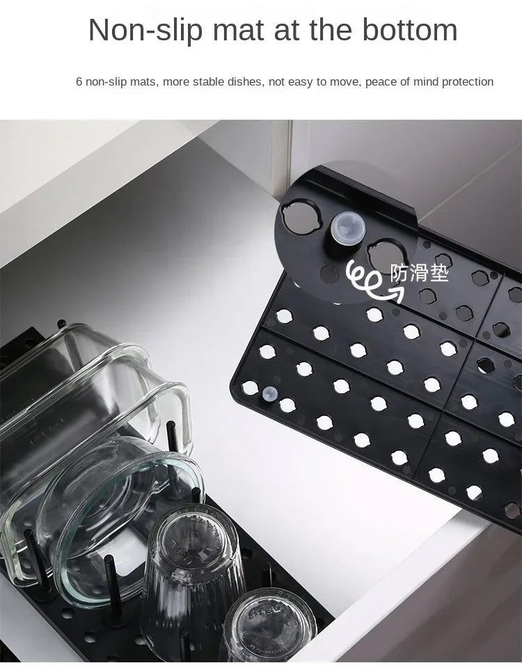 Adjustable Kitchen Sink Dish Drying & Storage Rack