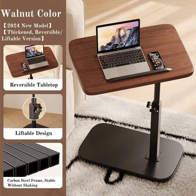 Portable Adjustable Folding Side Table/Laptop Desk, for Home Office, Coffee Table, Bedside Sofa, Office Reception Area, Mother's