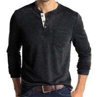 Men’s Casual Long Sleeve Elastic T-Shirt