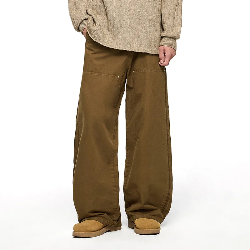 Men’s Wide-Leg Street Style Work Pants Autumn 2025