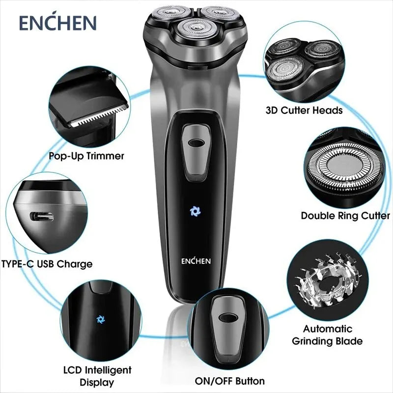 Blackstone Rotary Shaver – USB Rechargeable 3D Beard Trimmer