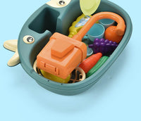 Kids Kitchen Sink Toy Set – Electric Pretend Play Dishwasher