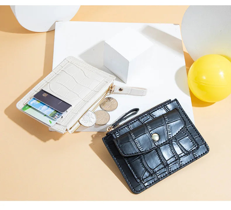 Mini PU Leather Wallet – Slim Short Coin Purse