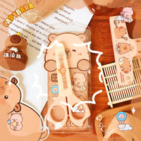 school supplies kawaii stationery scissors office supplies and school acsesories cute capybara mini scissors Pretty stationery