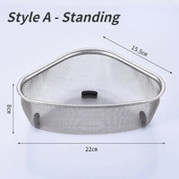 Stainless Steel Triangle Sink Drain Basket Strainer