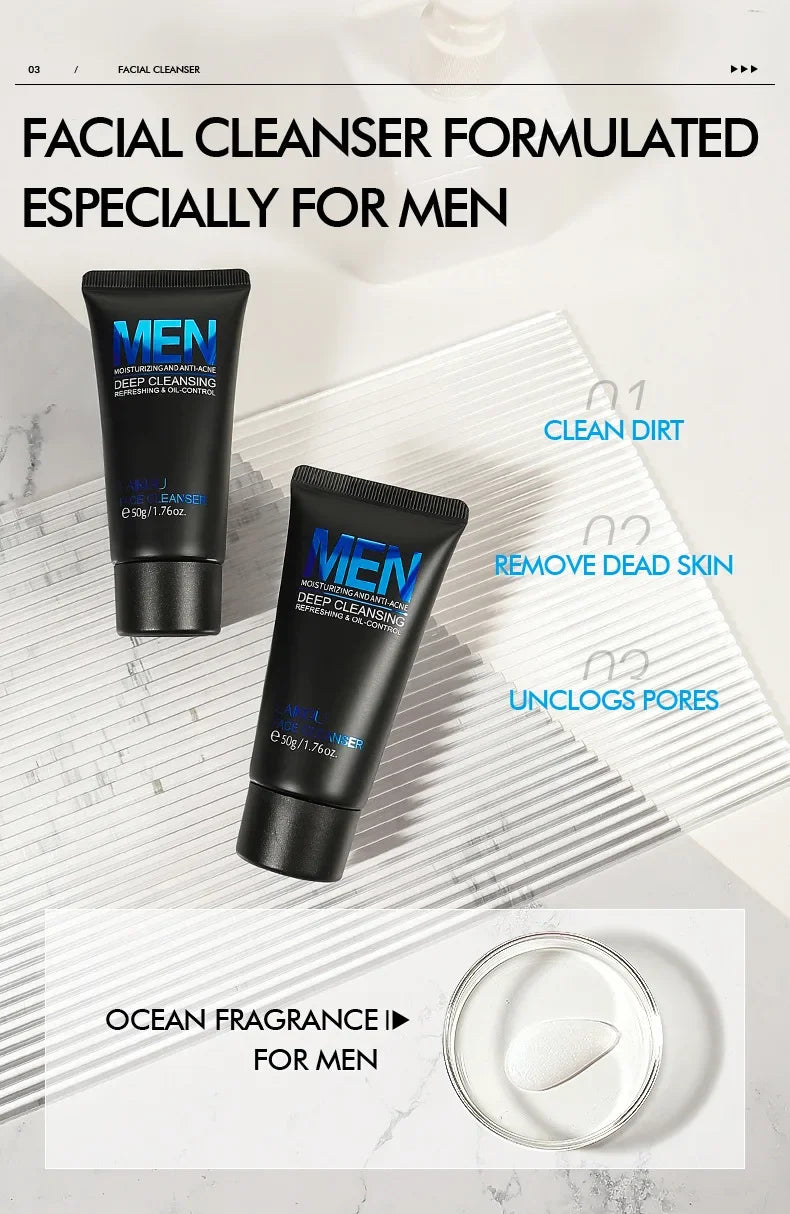 Men’s Deep Clean Foaming Facial Cleanser