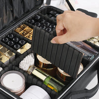 Diamond PU Makeup Case – Large Waterproof Travel Box