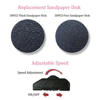 Electric Pedicure Foot File – Callus Remover w/ Sandpaper