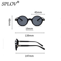 Vintage Small Round Sunglasses with Rivets UV400