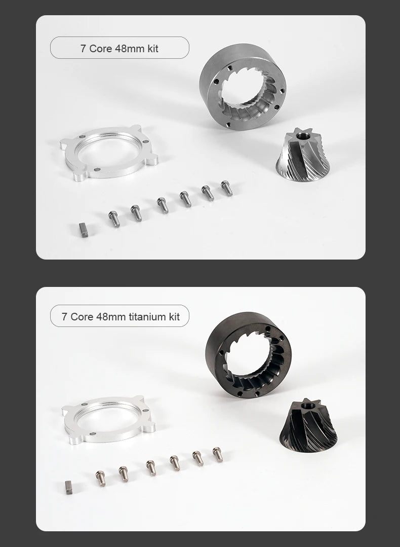 Replaceable Seven-core 48mm Burr 6-core 38mm Burr Espresso Electric Coffee Grinder Household Coffee Bean Grinder