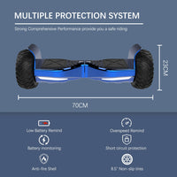 RCB Hoverboard 8.5" all terrain hoverboards, APP control, integrated LED Bluetooth with powerful motor, electric skateboard