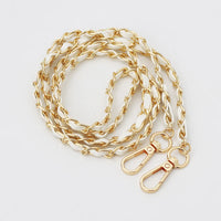 PU Leather Metal Chain Accessories Crossbody Shoulder Portable Wrist Bag Chain Strap Replacement Luggage Accessories Versatile