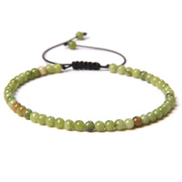 4MM Natural Stone Beaded Bracelet – Adjustable Unisex Quartz