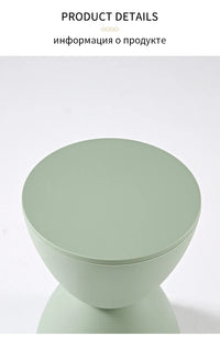 Nordic Round Ottoman Pouf – Living Room Coffee Side Table