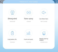 Mini USB Misting Fan – Portable Handheld Rechargeable Cooler