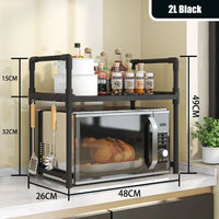 2-Tier Kitchen Microwave & Seasoning Storage Rack