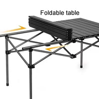 Portable Folding Camping Table for Outdoor BBQ & Picnic