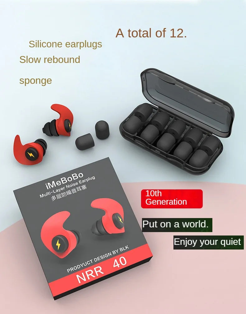 Noise-Cancelling Silicone Earplugs – Sleep & Soundproof