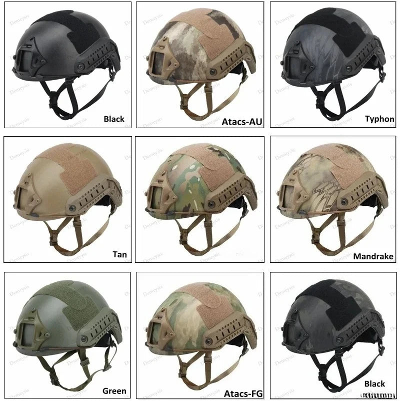 New Fast Tactical Airsoft Helmet – Camouflage ABS Protection