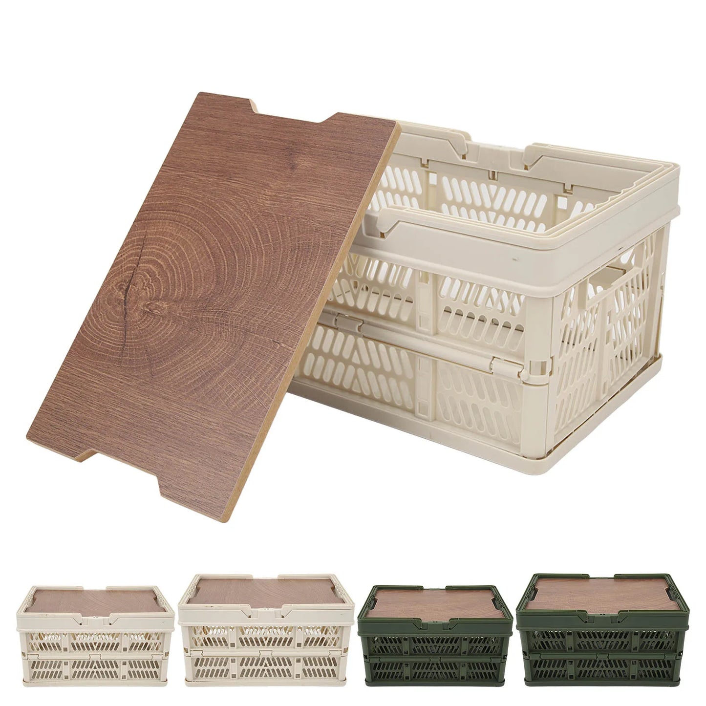 Foldable Camping Storage Basket Large Capacity