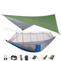 Swallowtail Camping Hammock with Mosquito Net & Rainfly