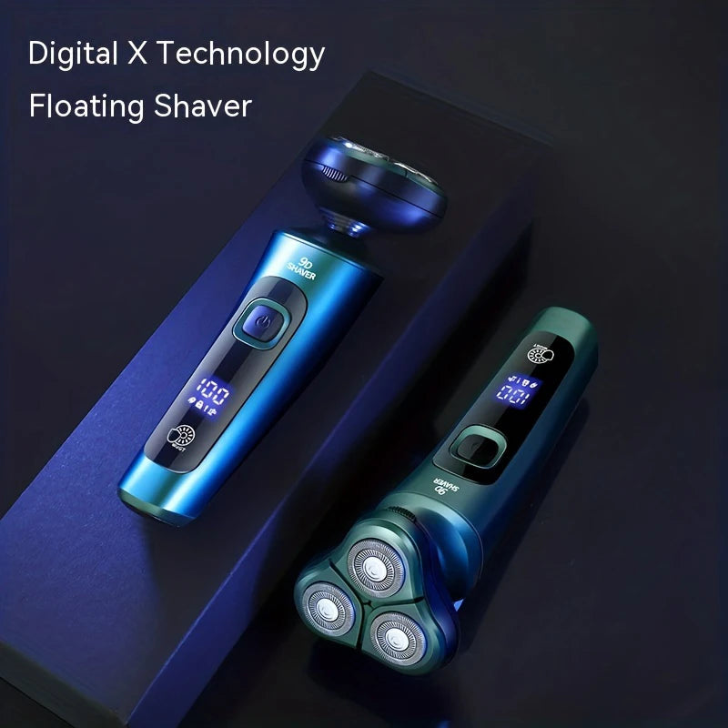 LED Digital Electric Shaver with Trimmer & Nose Hair
