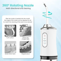 220ML Portable Oral Irrigator – USB Rechargeable Water Flosser