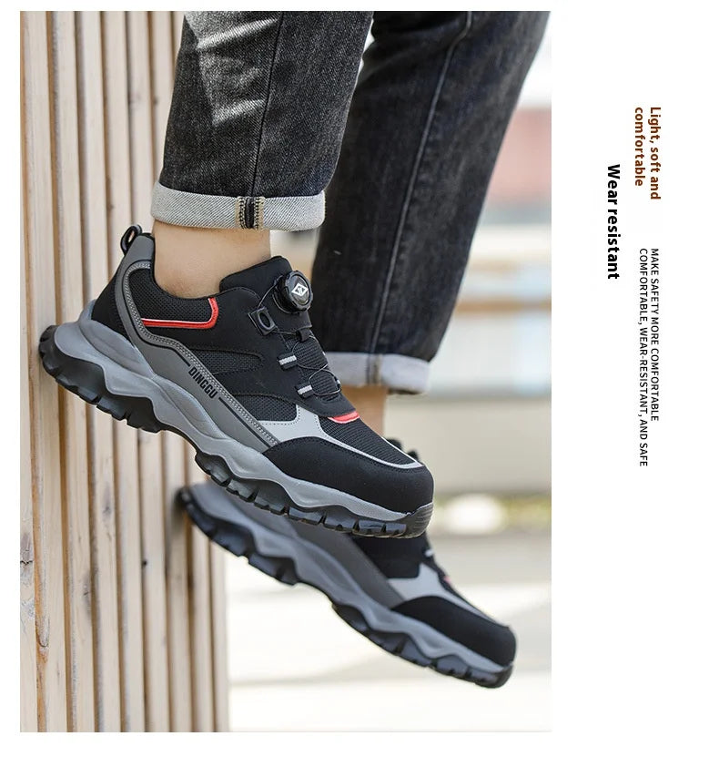 Men’s Steel Toe Safety Sneakers Anti-Smash Work Shoes