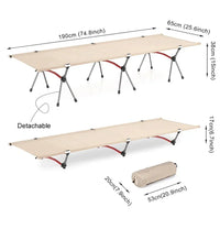 Camping Cot Folding Bed Lightweight & Tear-Resistant