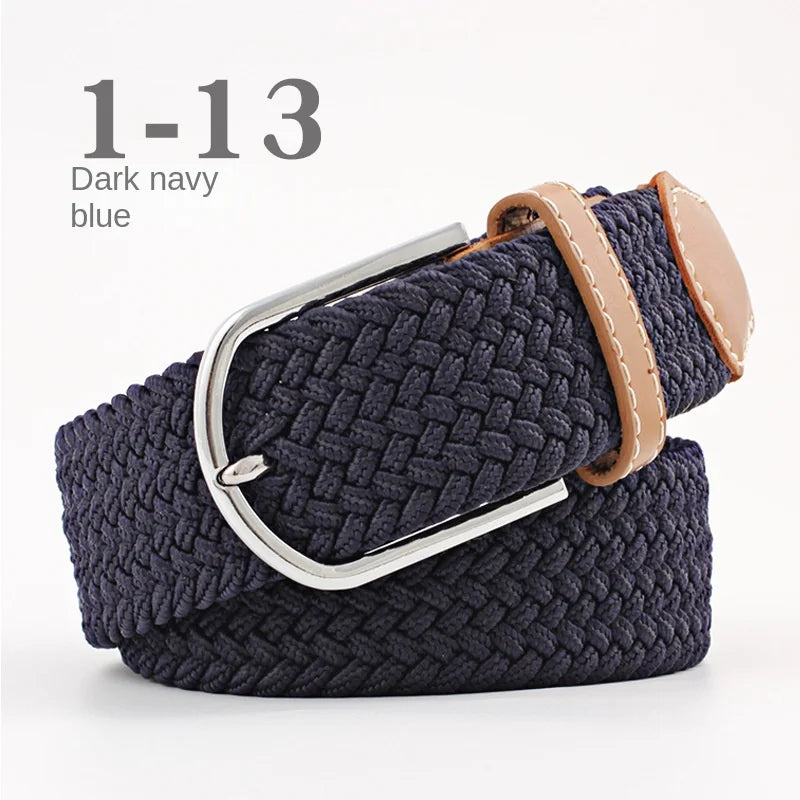 Unisex Colorful Canvas Belt – 107/120cm Casual Luxury Nylon Girdle for Men & Women