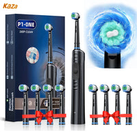Rechargeable Rotary Electric Toothbrush – 8 Brush Heads