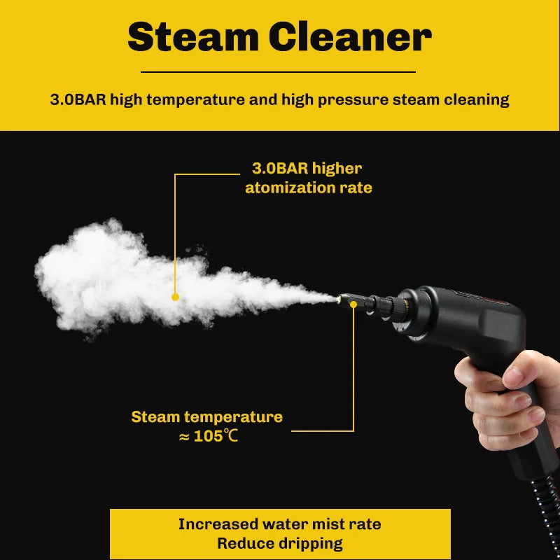 2500W Handheld Steam Cleaner – 1600ML High-Capacity Machine