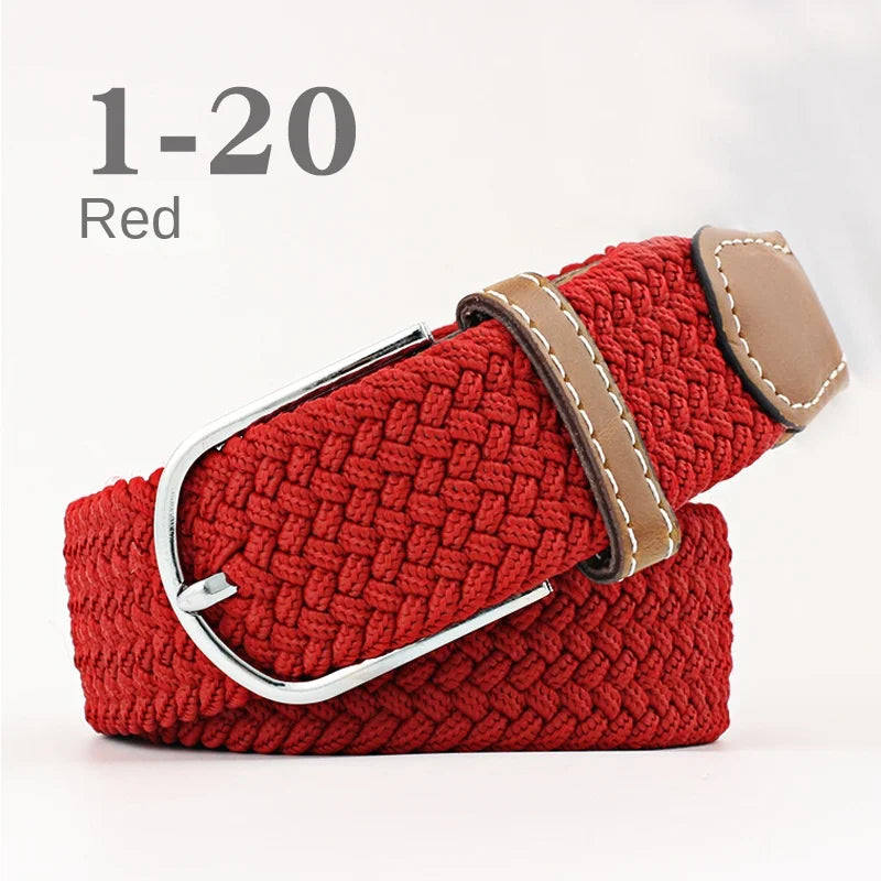 Unisex Colorful Canvas Belt – 107/120cm Casual Luxury Nylon Girdle for Men & Women