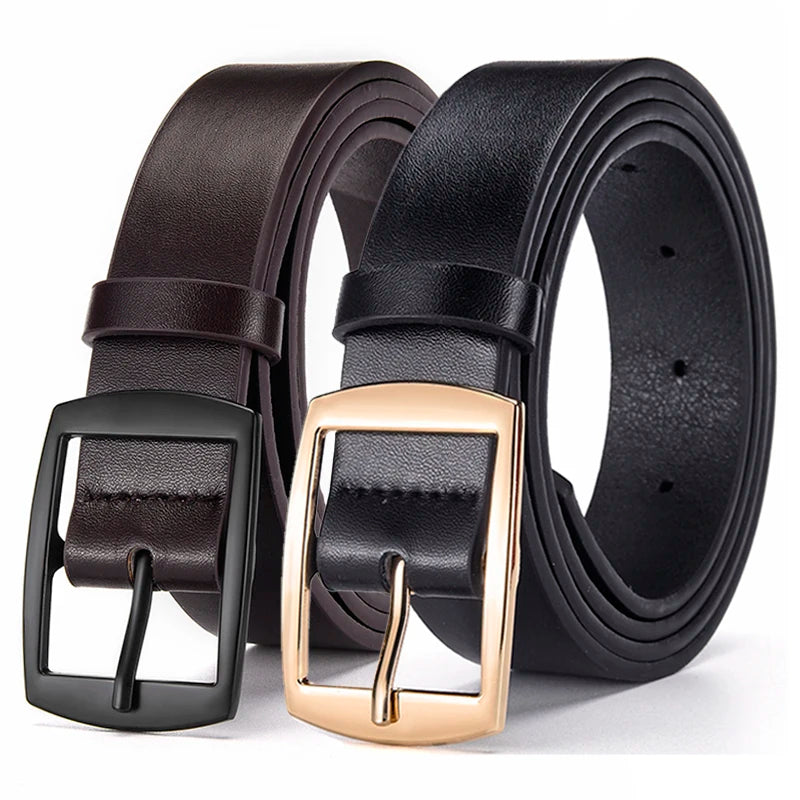 Men’s Metal Pin Buckle Belt – Casual & Business Accessory