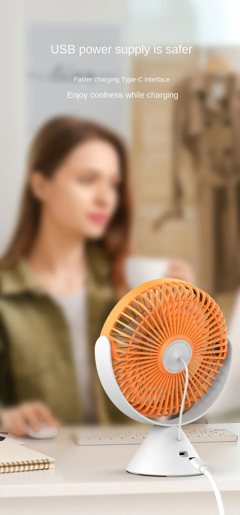 Xiaomi Desk Fan New Smart Home Portable Cooling Fan Can Hanging Upright Fan Usb Brushless Turbine Mini Portable Air Conditioner