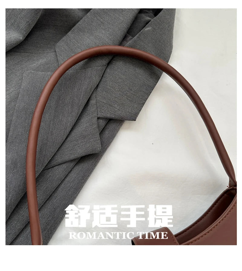 Women’s PU Leather Shoulder Bag – Vintage Soft Armpit Purse