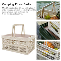 Foldable Camping Storage Basket Large Capacity