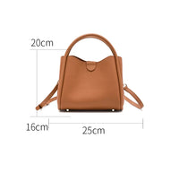 Women's Natural Cow Real Leather Shoulder Bag Ladies Retro Fashion Luxury Crossbody Bag Female Cowhide Commuter Handbag for Lady