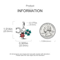 925 Sterling Silver Colorful Koi Pendant Beads Lucky Charm for DIY Bracelets