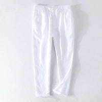Men’s Linen Dress Pants Casual Loose Summer Trousers