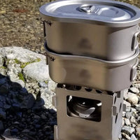 Portable Camping Fire Pit & Outdoor Grill Stove Burner