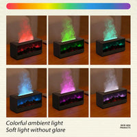 Simulated Bonfire Flame Diffuser Colorful Night Light Essential Oil Fireplace Diffuser with Timer Remote for Home Creative Gift