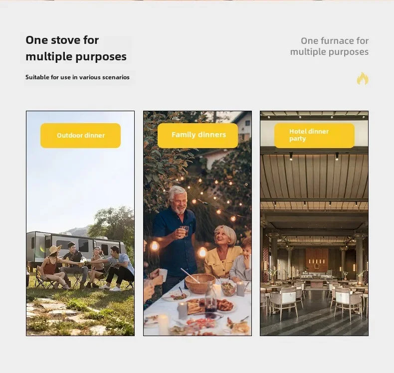 Portable Retro Camping Gas Stove with Ignition Device