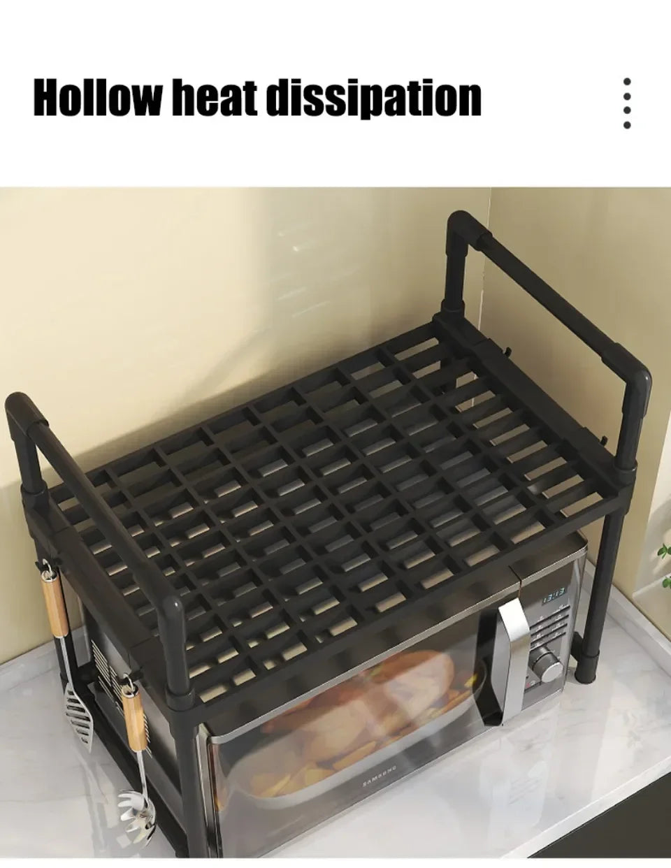 2-Tier Kitchen Microwave & Seasoning Storage Rack