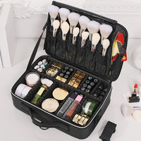 Diamond PU Makeup Case – Large Waterproof Travel Box